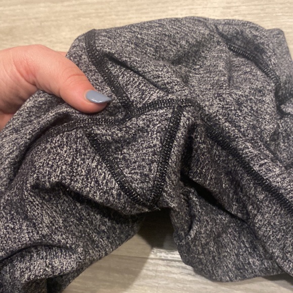 Lululemon Wunder Under Crop (Hi-Rise) | Heathered Black | Size 8 | Used - Picture 10 of 12